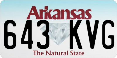 AR license plate 643KVG