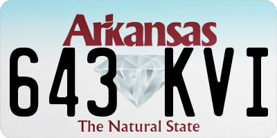 AR license plate 643KVI