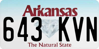 AR license plate 643KVN