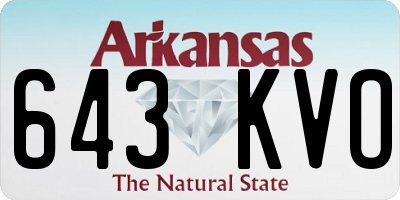 AR license plate 643KVO
