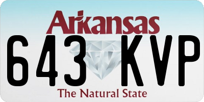 AR license plate 643KVP