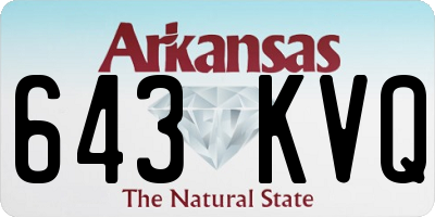 AR license plate 643KVQ