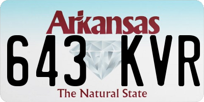 AR license plate 643KVR