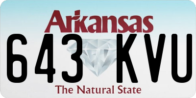 AR license plate 643KVU