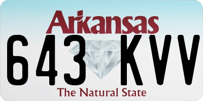 AR license plate 643KVV