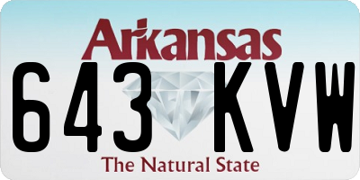 AR license plate 643KVW