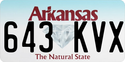 AR license plate 643KVX