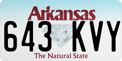 AR license plate 643KVY