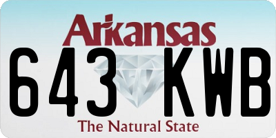 AR license plate 643KWB