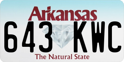 AR license plate 643KWC