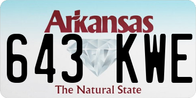 AR license plate 643KWE