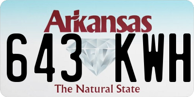 AR license plate 643KWH