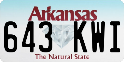 AR license plate 643KWI