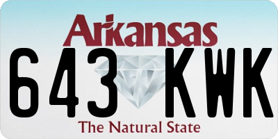 AR license plate 643KWK