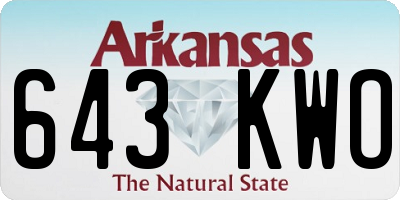 AR license plate 643KWO
