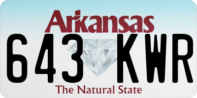 AR license plate 643KWR