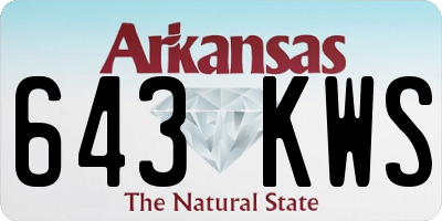 AR license plate 643KWS