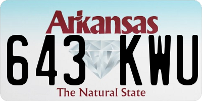AR license plate 643KWU