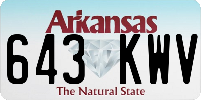 AR license plate 643KWV