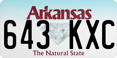 AR license plate 643KXC
