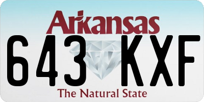 AR license plate 643KXF