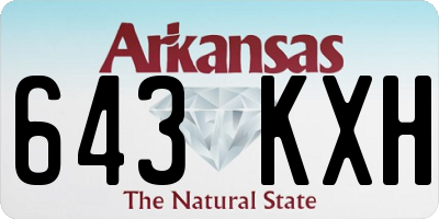 AR license plate 643KXH