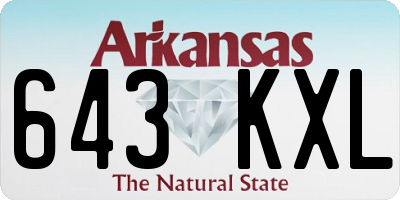 AR license plate 643KXL