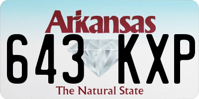 AR license plate 643KXP