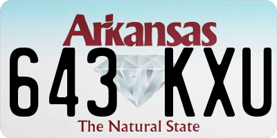 AR license plate 643KXU