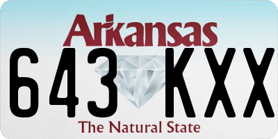 AR license plate 643KXX