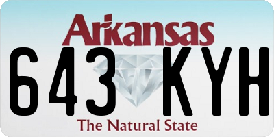 AR license plate 643KYH