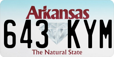 AR license plate 643KYM