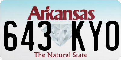AR license plate 643KYO