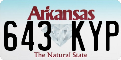 AR license plate 643KYP