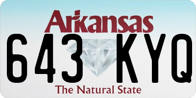 AR license plate 643KYQ