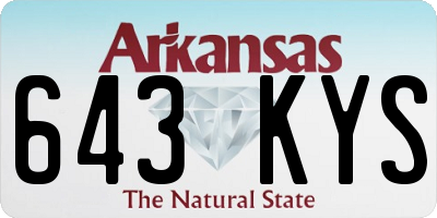 AR license plate 643KYS