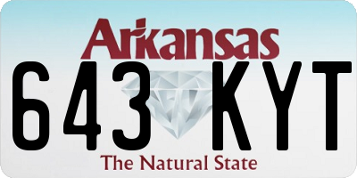 AR license plate 643KYT
