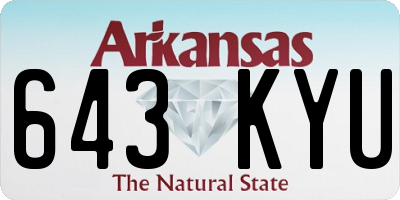 AR license plate 643KYU