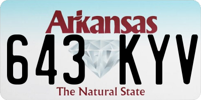 AR license plate 643KYV