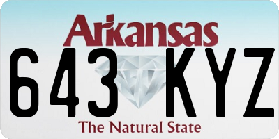 AR license plate 643KYZ