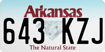 AR license plate 643KZJ