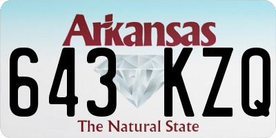 AR license plate 643KZQ