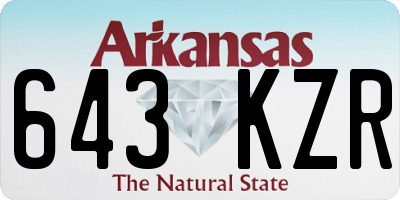 AR license plate 643KZR