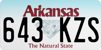 AR license plate 643KZS