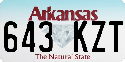 AR license plate 643KZT