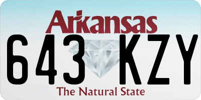 AR license plate 643KZY