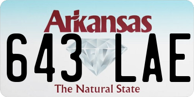 AR license plate 643LAE