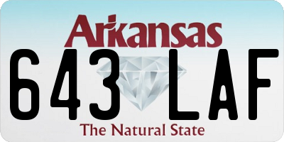 AR license plate 643LAF