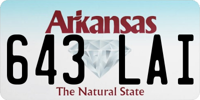 AR license plate 643LAI