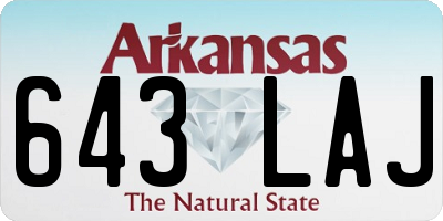 AR license plate 643LAJ